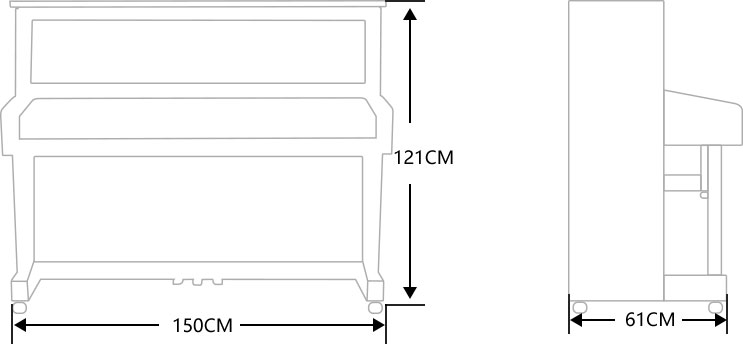 智能钢琴尺寸
